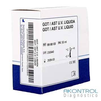 Reactivo GOT AST líquida QCA para química clínica – Akontrol